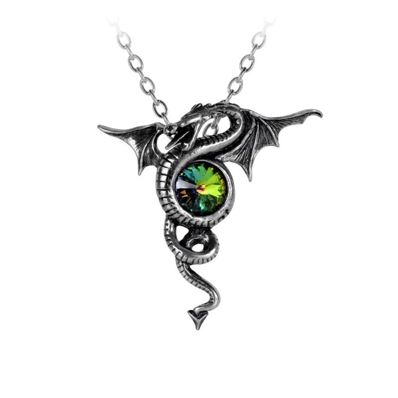 Alchemy Gothic Anguis Aeternus Pendant. Jewelled Dragon(P346) 2003