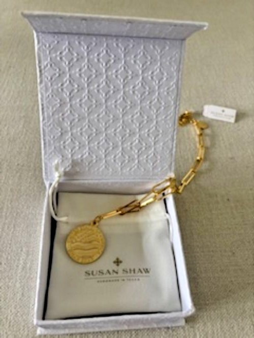 New Susan Shaw USA 250 Gold Paperclip Necklace 10″ Chain
