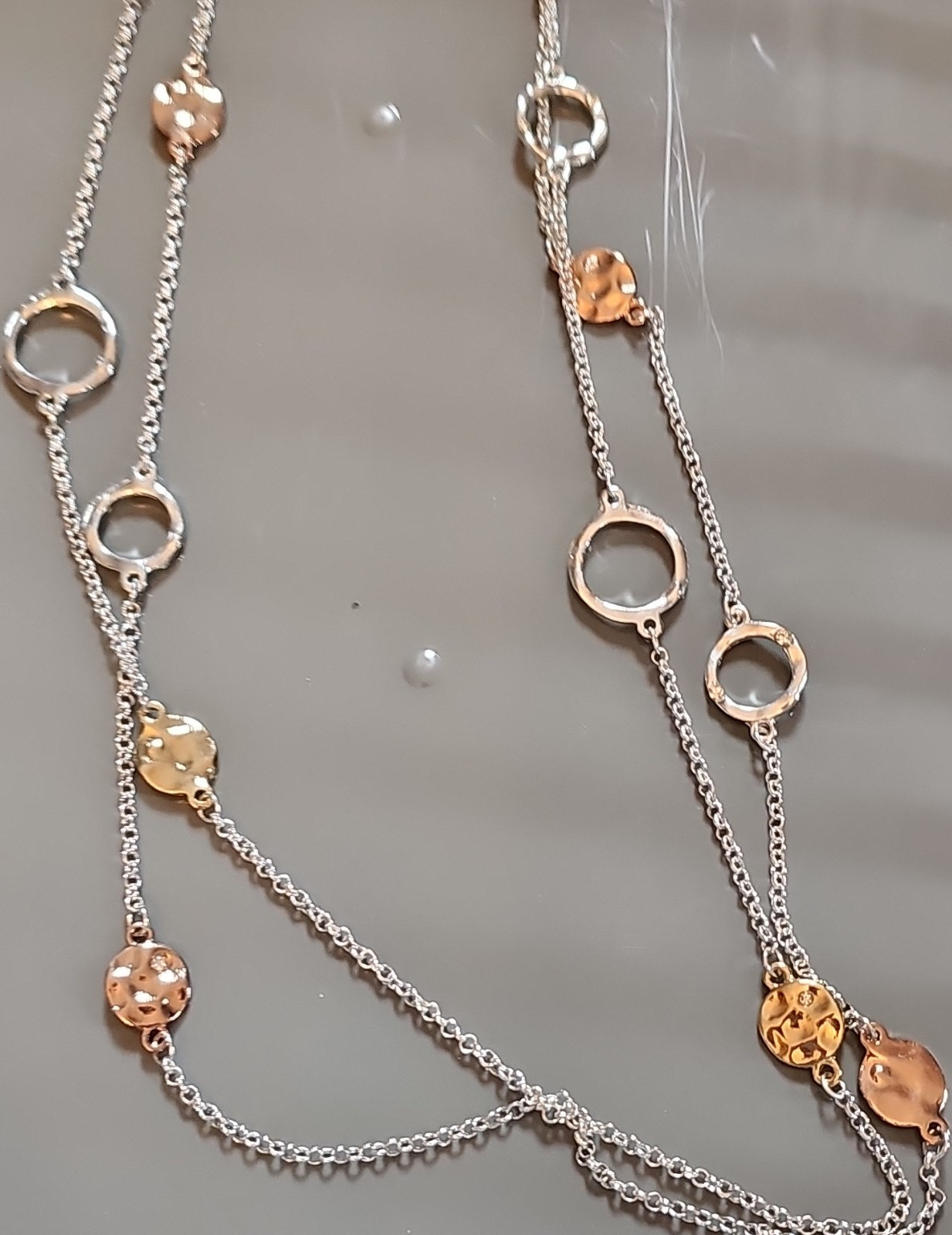 Hope Collection Nickel-Free Silver & Gold Tone Jewelry Set Necklace Earrings