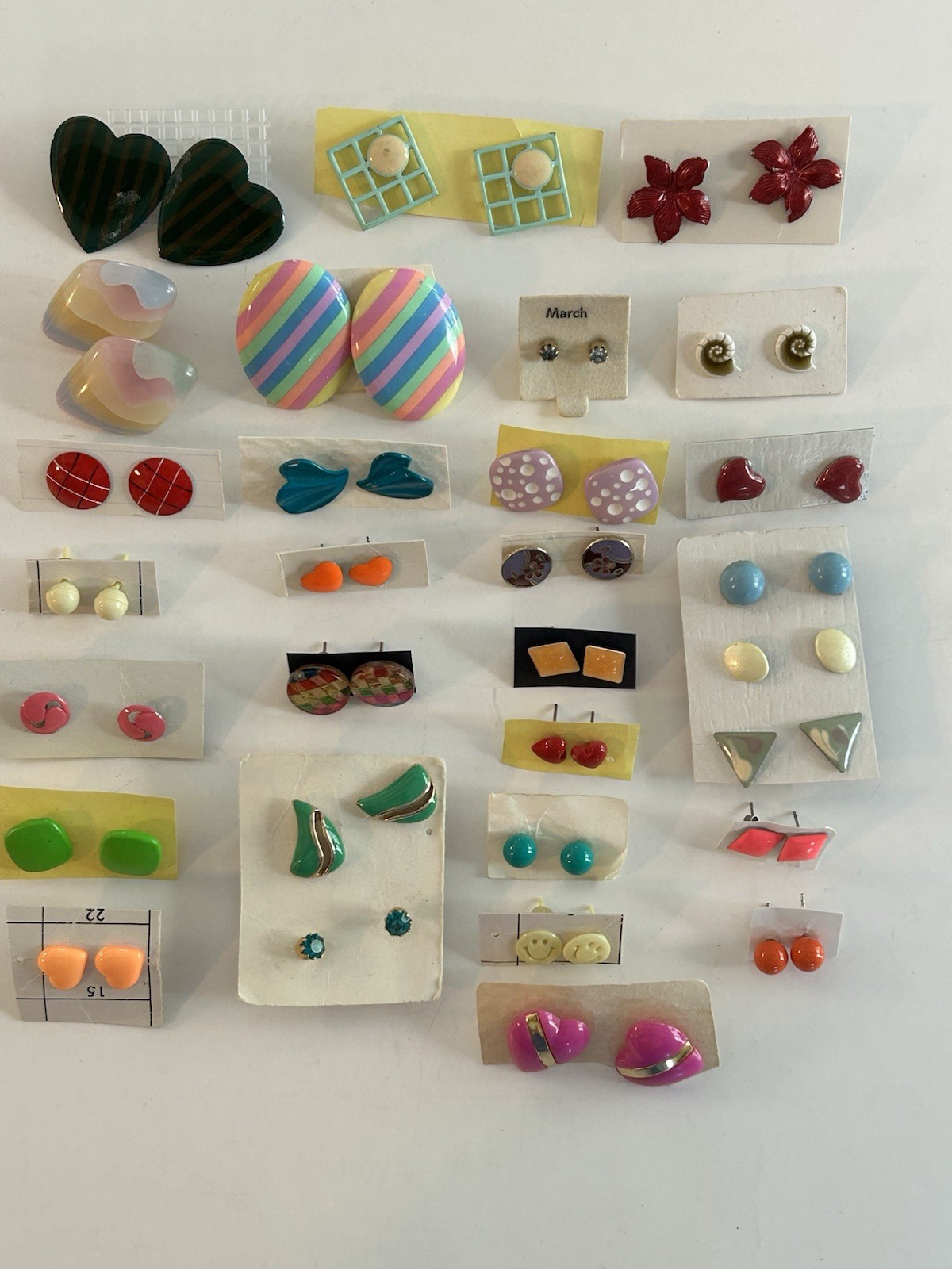 Women’s Random Stud Earrings Lot of 30 Pairs Mixed Styles Colors Girls