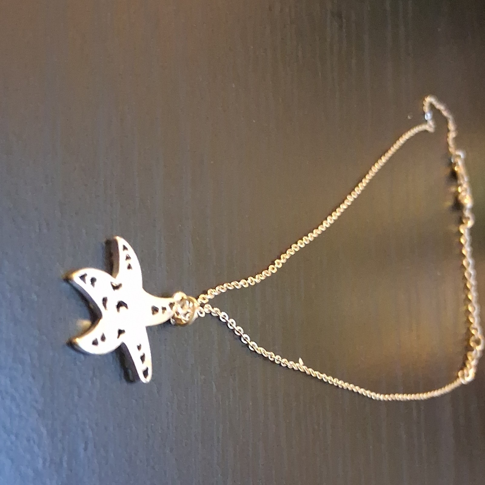 Starfish Silvertone Necklace
