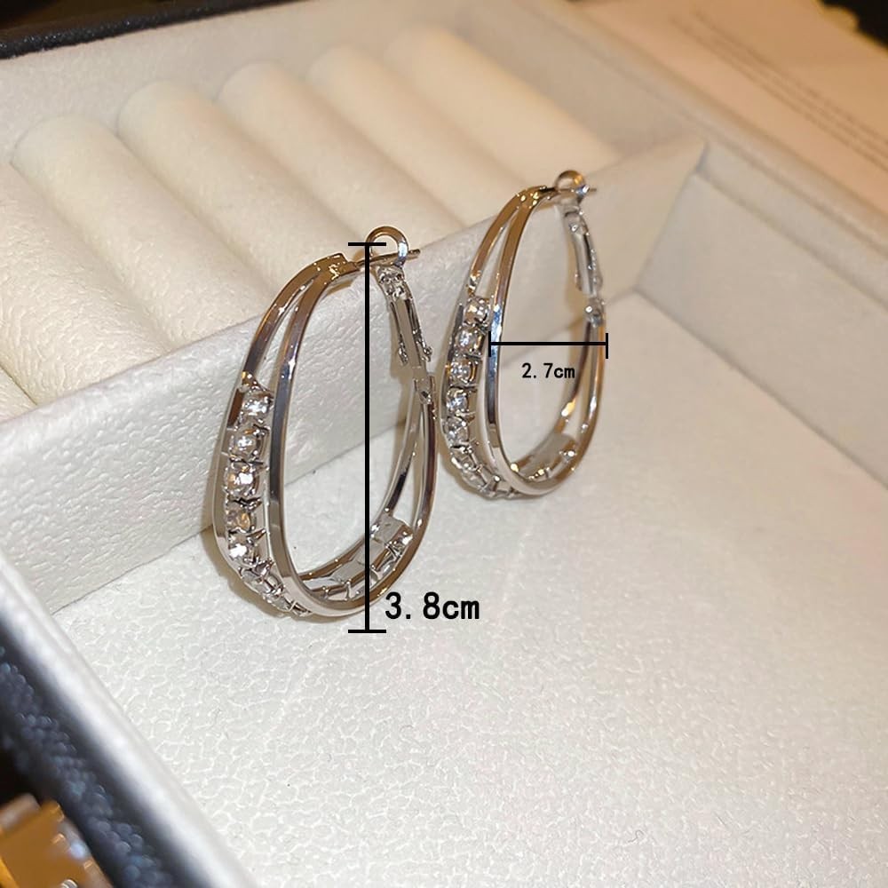 4 Pairs Lymphatic Drainage Slimming Hoop Earrings, Halolux Lymphvity Germaniu…