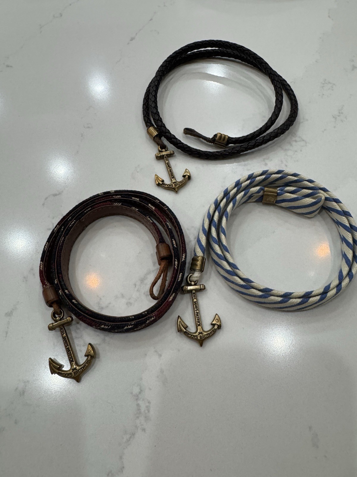 Kiel James Patrick x Brooks Brothers Anchor Collection (3 Bracelets) Rare