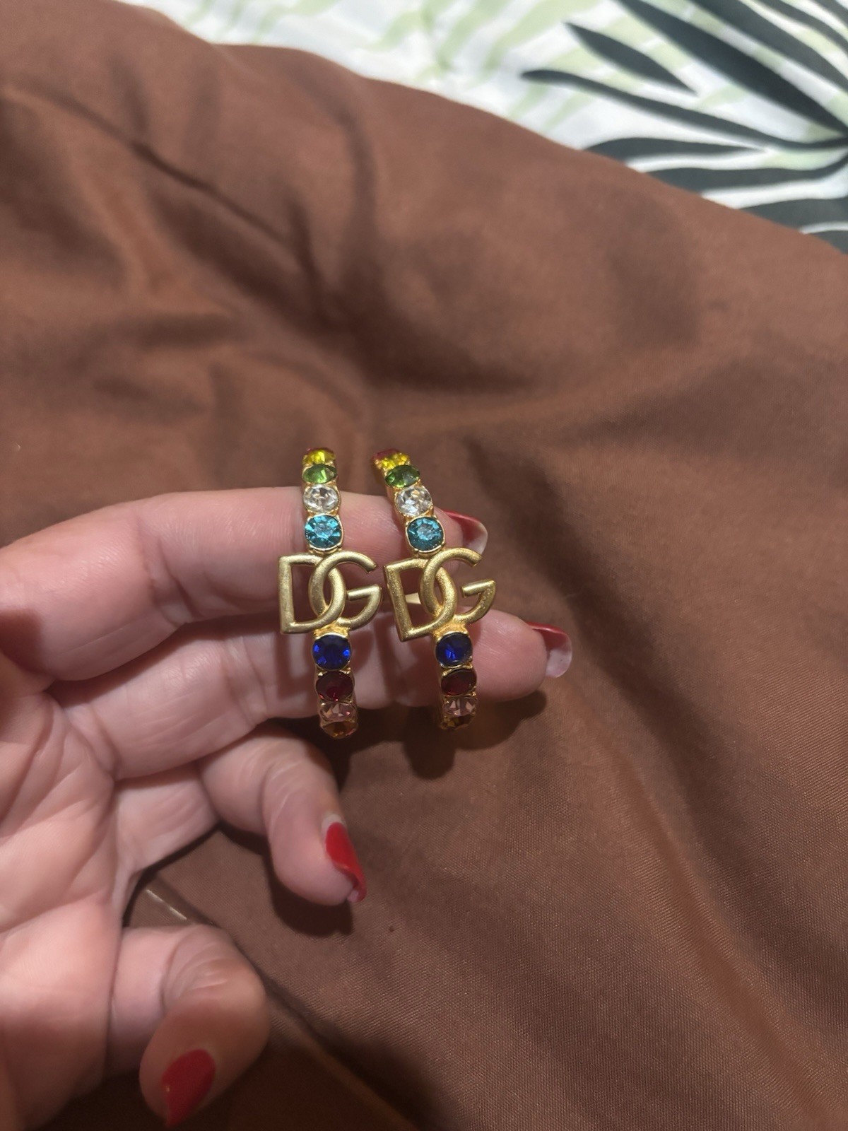 Dolce Gabbana Hoop Multicolor Earrings