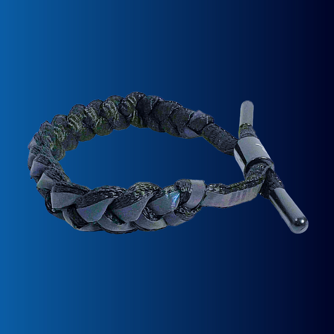 1 Piece Holographic Braided Reflective Bracelet Band Friendship