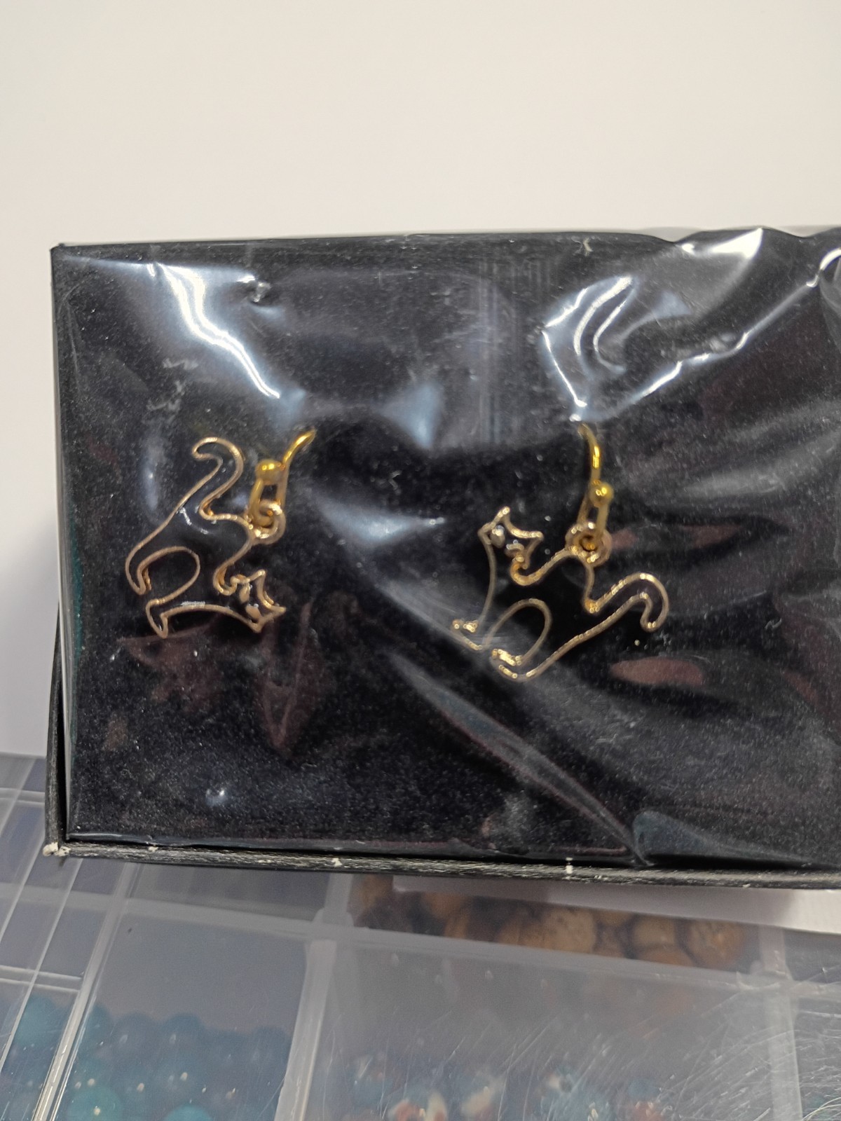 Halloween Black Cat Fashion Earrings NIB