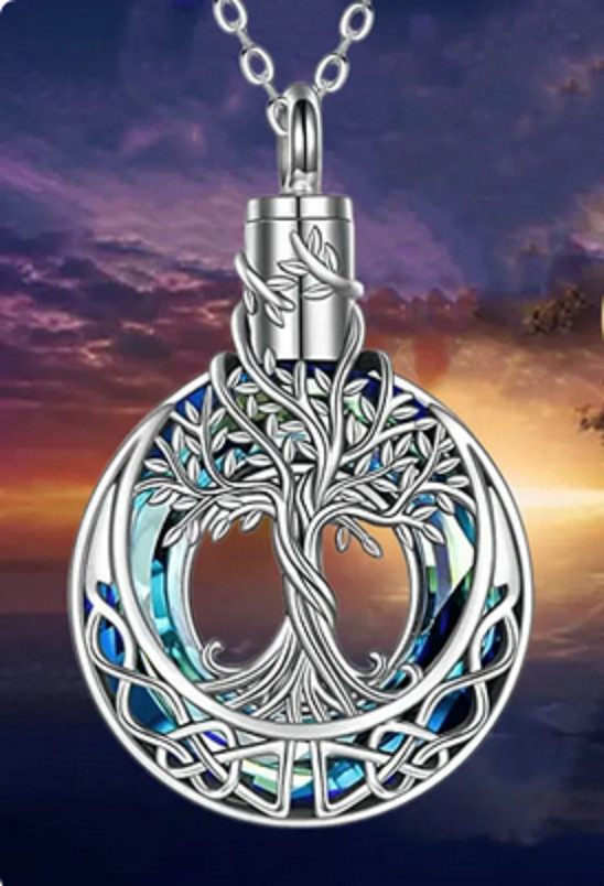 CELTIC KNOT TREE OF LIFE IRISH Pendant Charm on 22″ 925 Sterling Silver Necklace