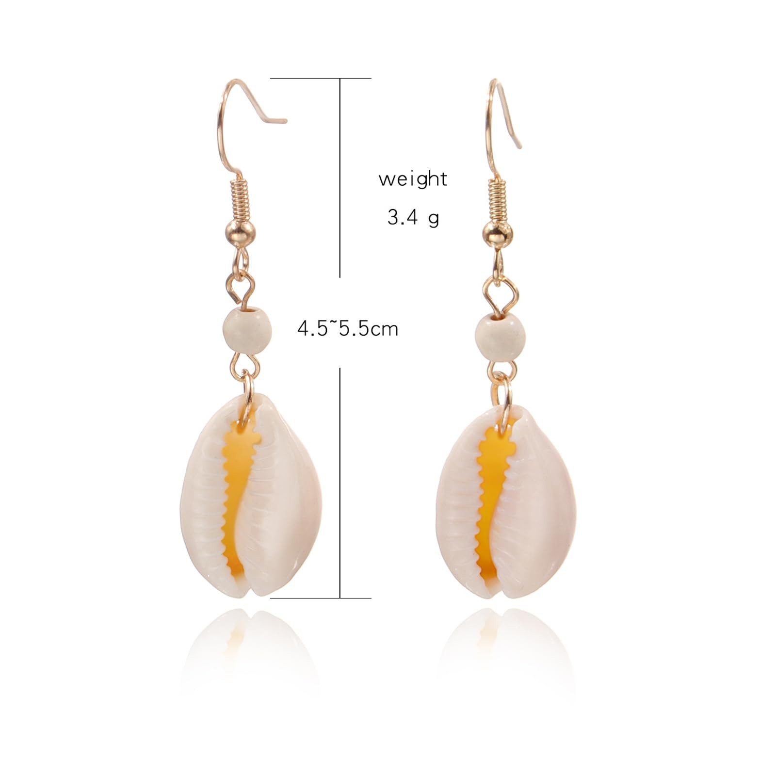 Cowrie Shell Dangle Drop Earrings Bohemian Turquoise Shell Earrings Summer Je…