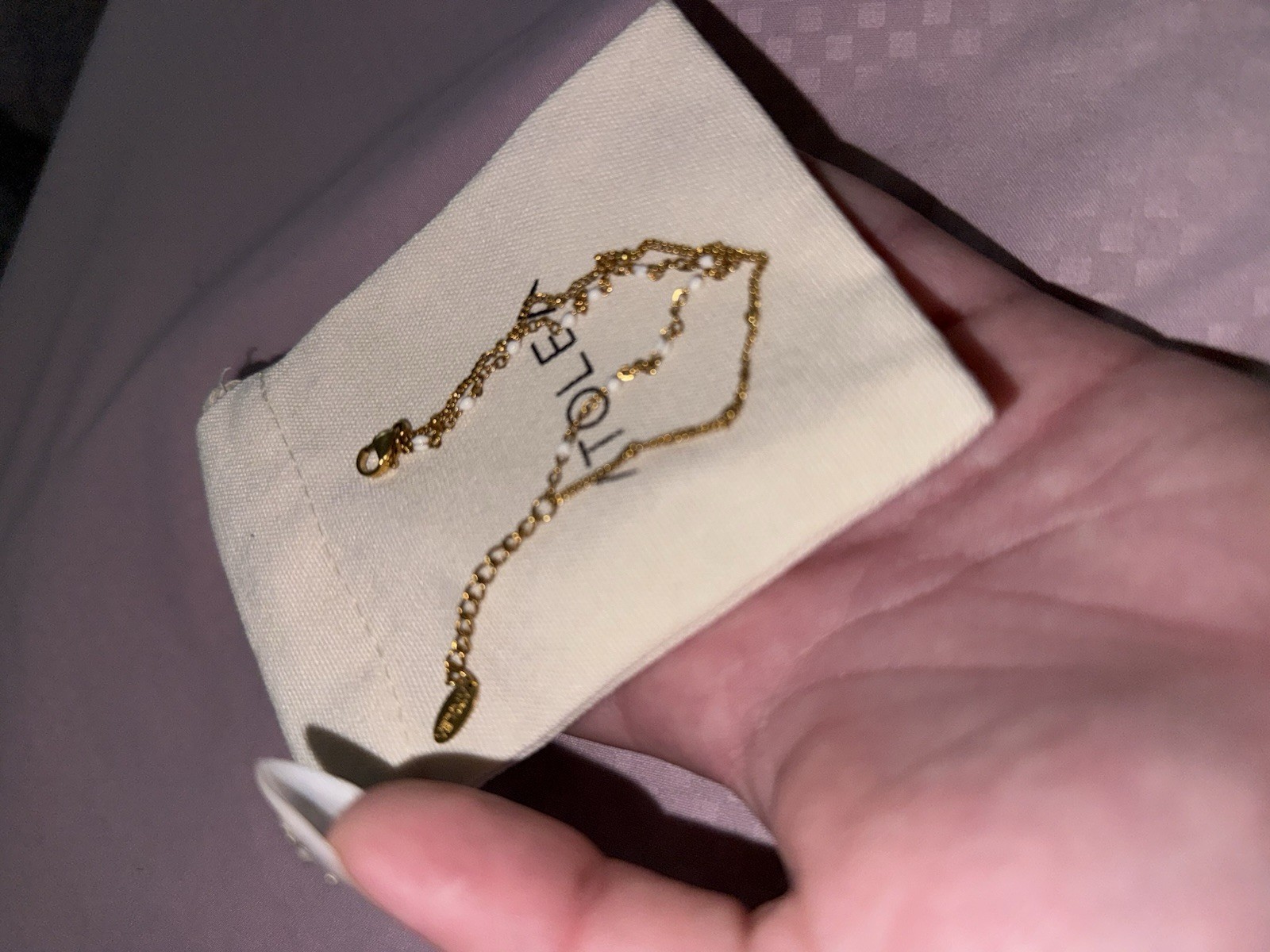 ATOLEA Sifnos Gold Tone Waterproof Curb Link Chain Bracelet Lobster