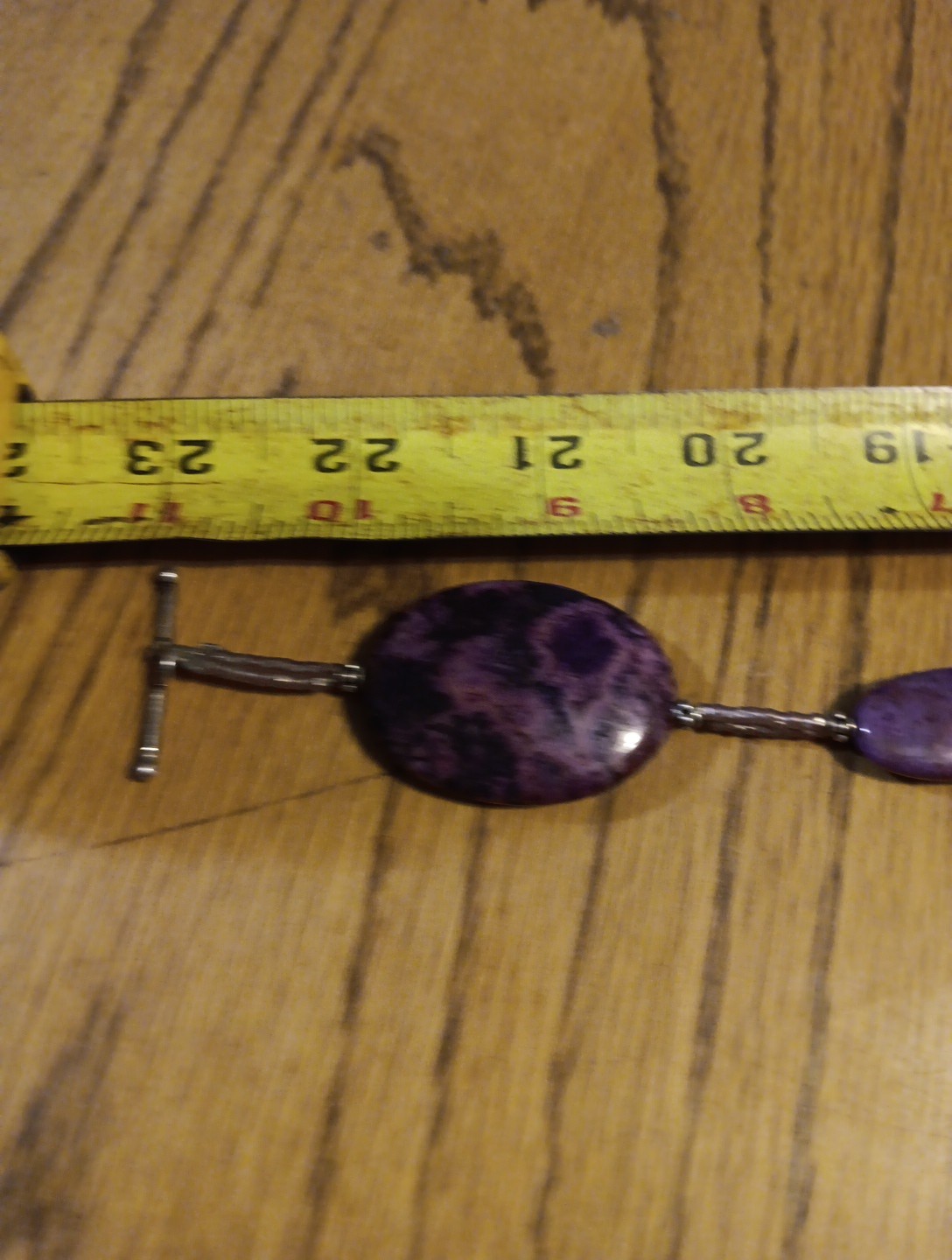 Purple Stone Necklace. 23 In Long