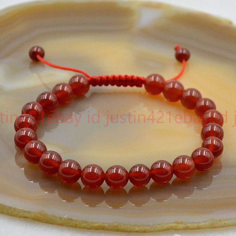 8/10/12mm Natural Multi-Color Rondelle Beads Gemstone Adjustable Bracelet 7.5”