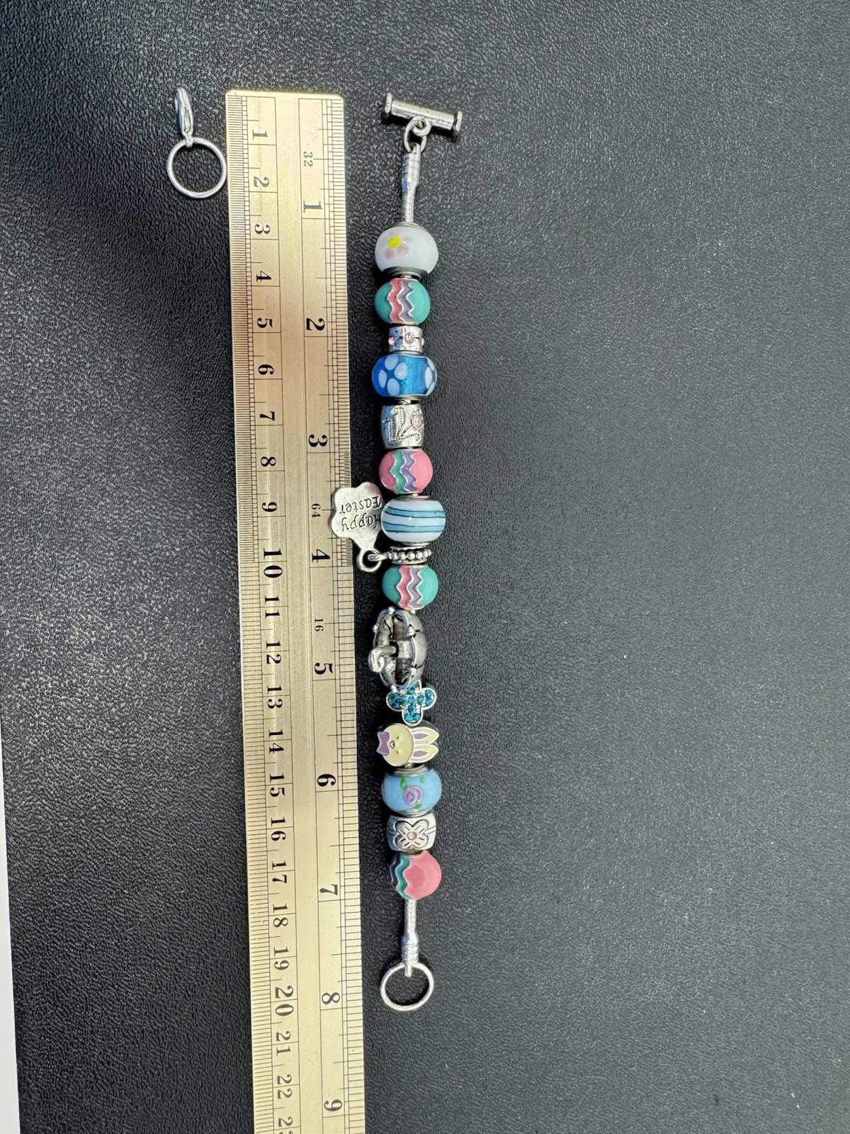 Willabee and Ward Monthly Charm Bracelet APRIL Silver Easter Bunny