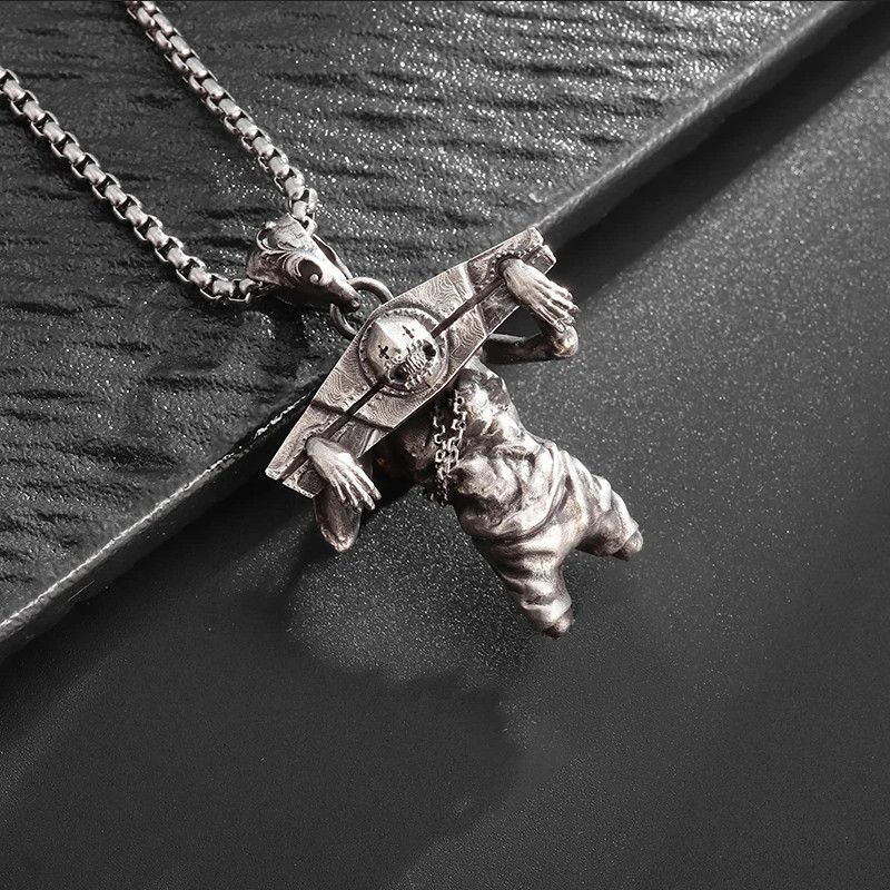 Imprisoned Monster Jewelry Vintage Silver Sexy Gothic Torture Pendant Necklace
