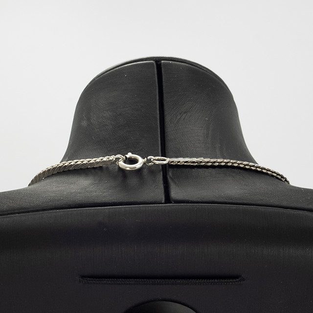 Vintage silver necklace 57 cm with flat links