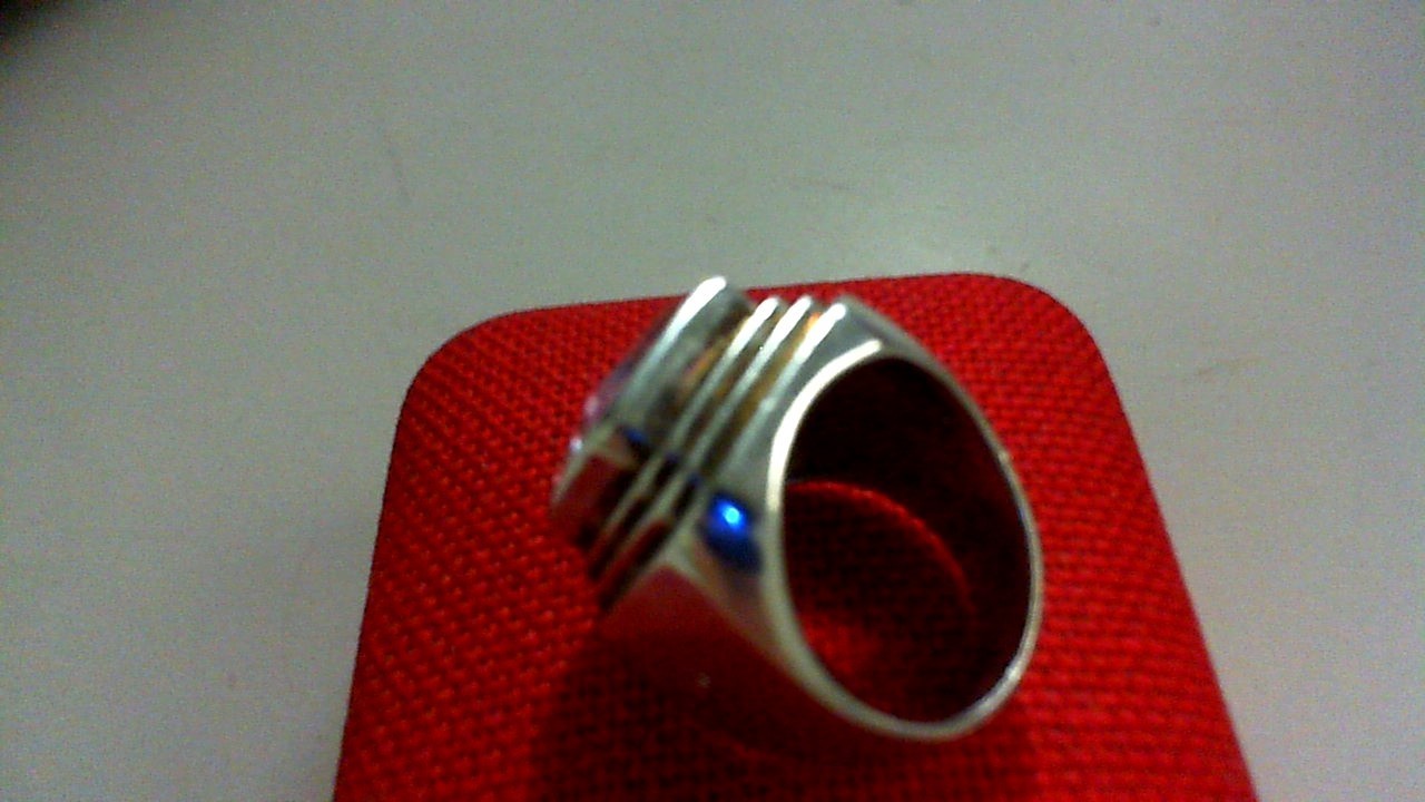 925 Silver Synthetic Stone Ring SIze 7 17 grams