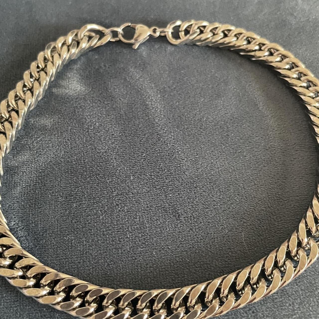 DALMATA Brand New Silver Mini Link Chain Choker Necklace