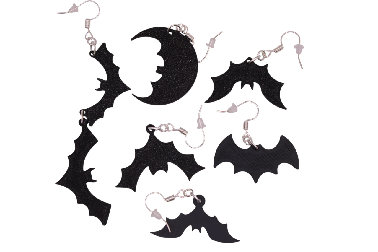 Bat Earrings – 3D Printed