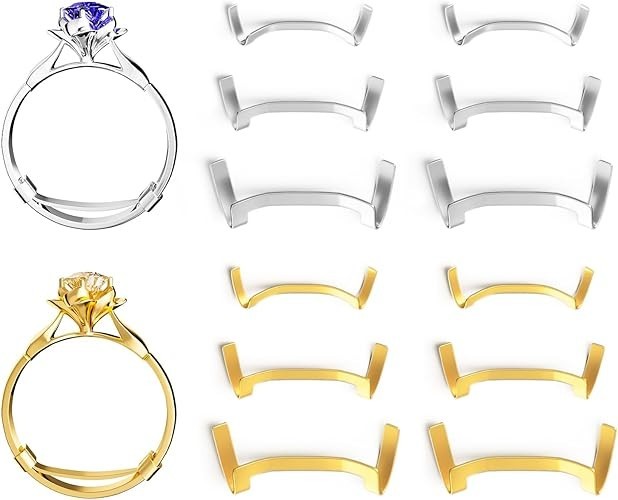 Ring Guard Set for Loose Rings 12 Pack Invisible Size Adjuster for Any Ring…