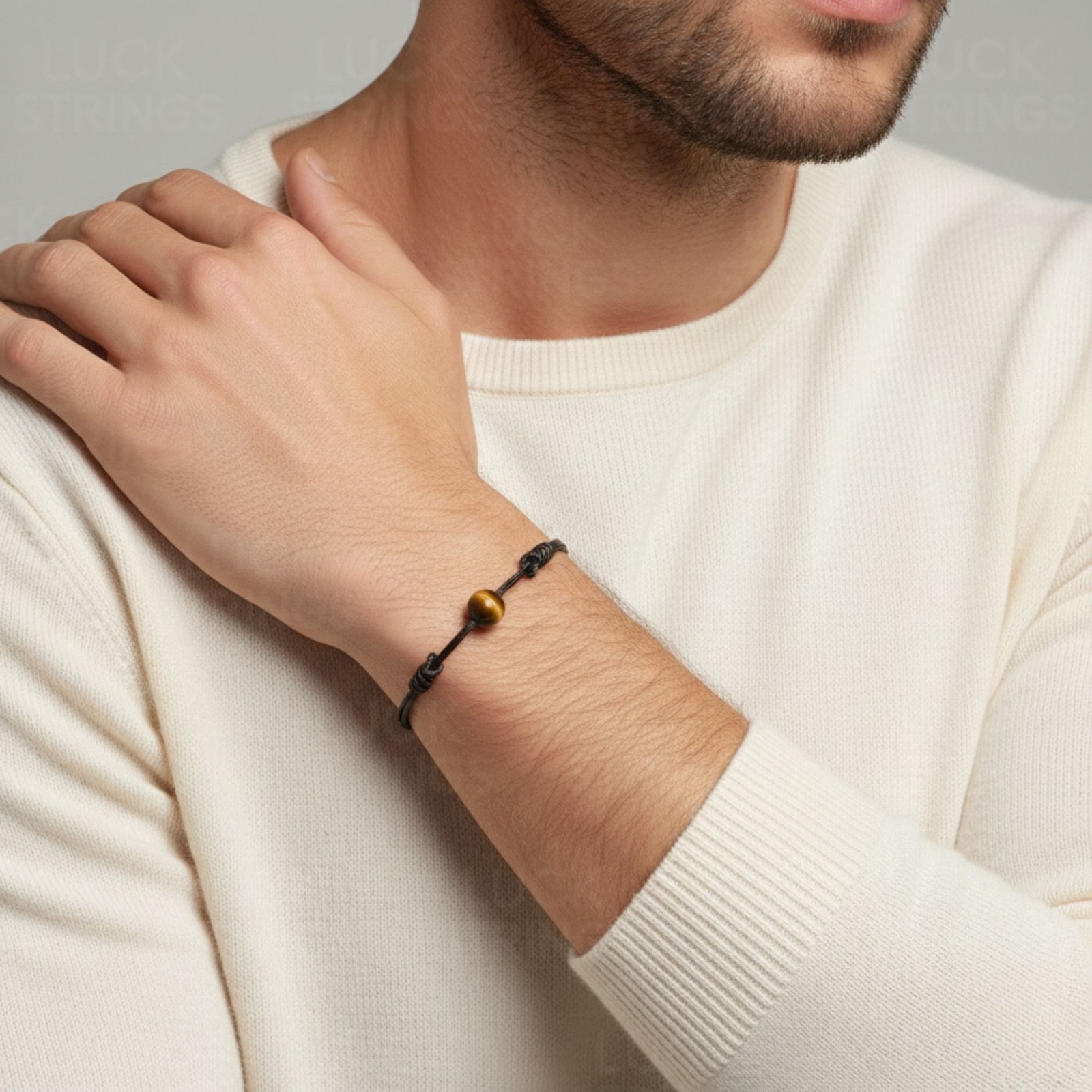 Premium Tiger’s Eye Bracelet – Adjustable, Healing & Protection, Unisex Gift