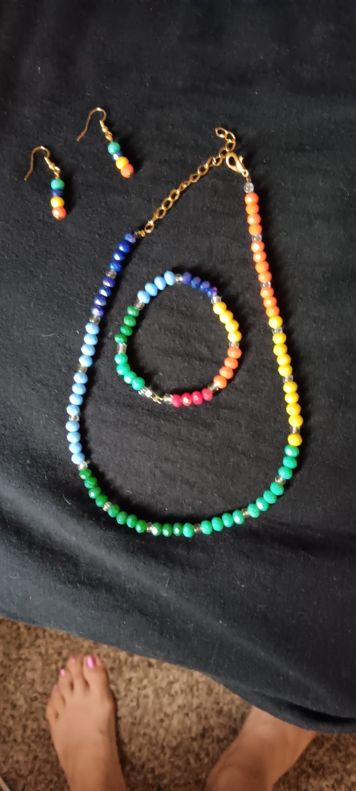 Color Pop Trio Round Glass Bead Jewelry