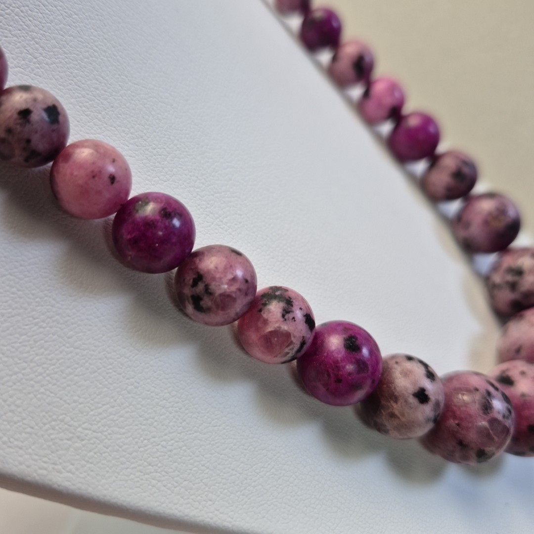 DTR Jay King Pink Sugilite/ Royal Azel Graduated Beaded Sterling Silver Necklace