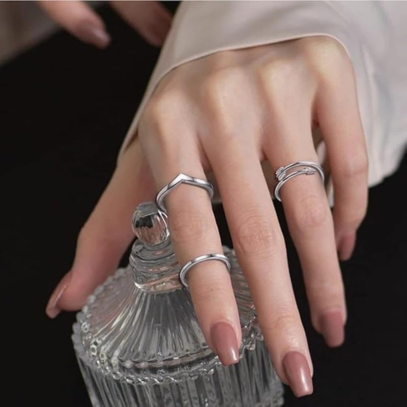 24Pcs Open Toe Rings Set for Women Adjustable Band Knuckle Ring Arrow