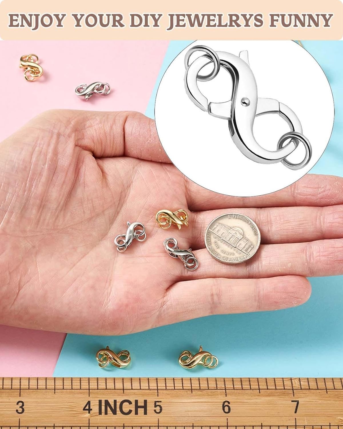 Double Opening Lobster Clasp 316 Stainless Steel Silver and Gold Pleted Necklace