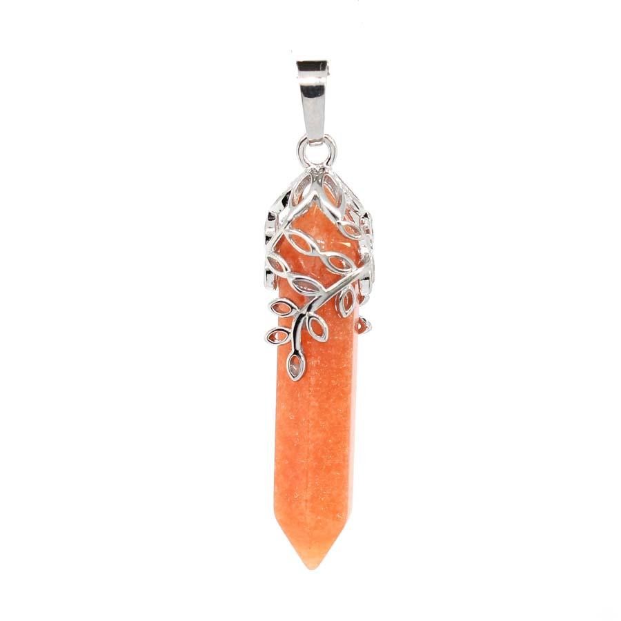 Crystal Hexagon Stone Pendant Amethyst Rose Quartz Jewelry Charm