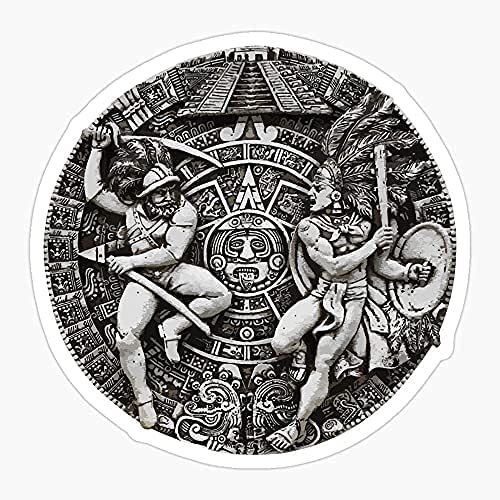 AZTEC MAYAN WARRIOR CALENDAR INCA ART Pendant 925 Sterling Silver 22″ Necklace
