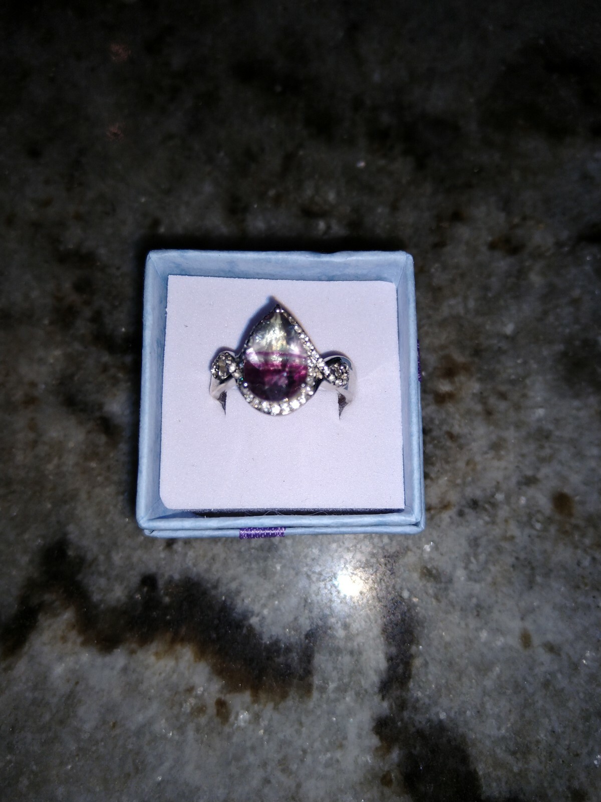 Stunner HUGE 3.80 ctw SOLITAIRE MultiFluorite, Zircon Ring in Plat/SS (Size 7.0)