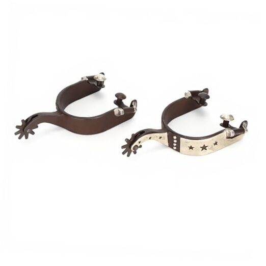 Horse Spurs for Cowboy Boots Rotating Stainless Steel Equestrian Spurs Western