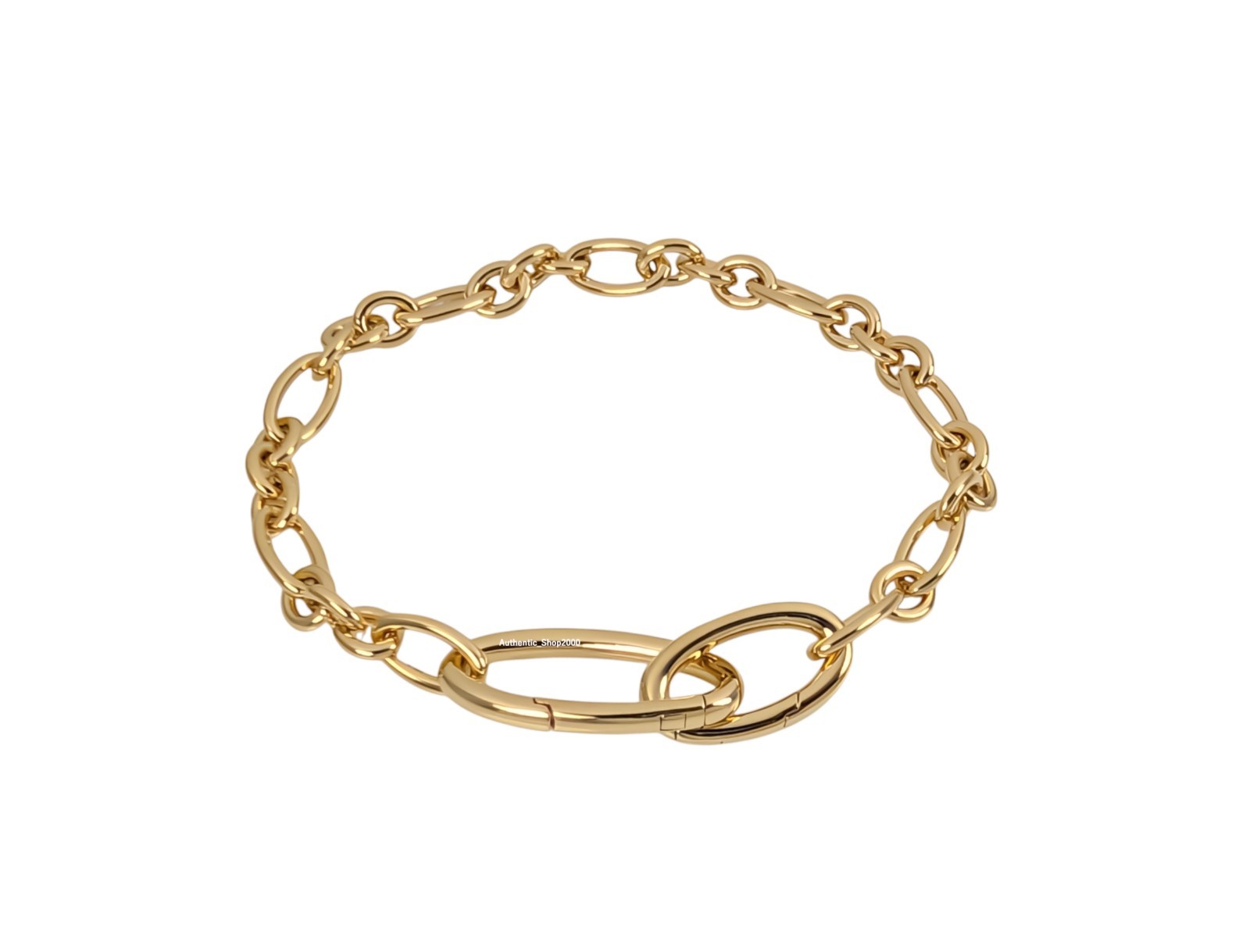 NEW 100% Authentic PANDORA 14k Gold Openable Oval Link Chain Bracelet 564678C00