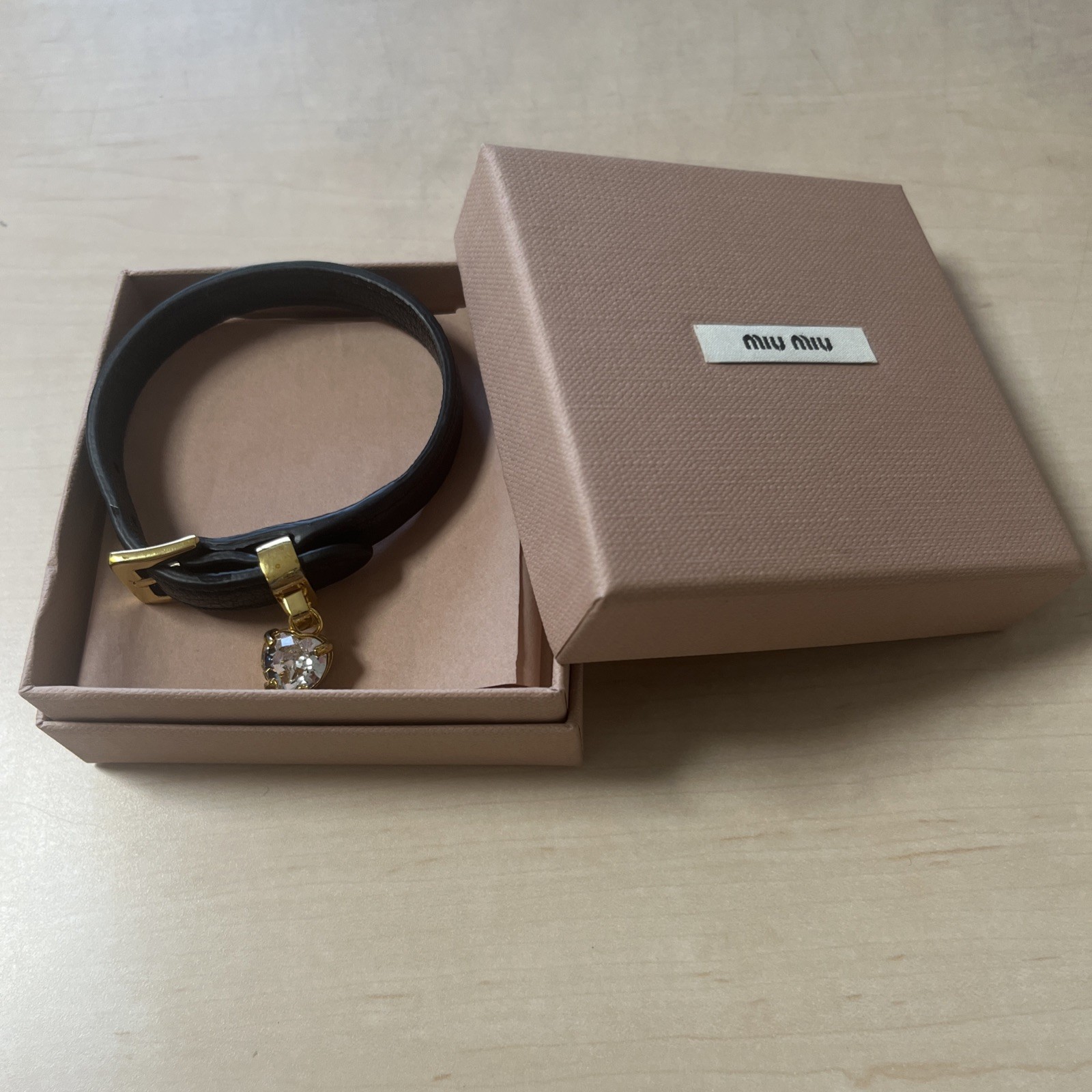 Miu Miu Versatile Leather Bracelets Black, Pink & red set of 3 w/o boxes
