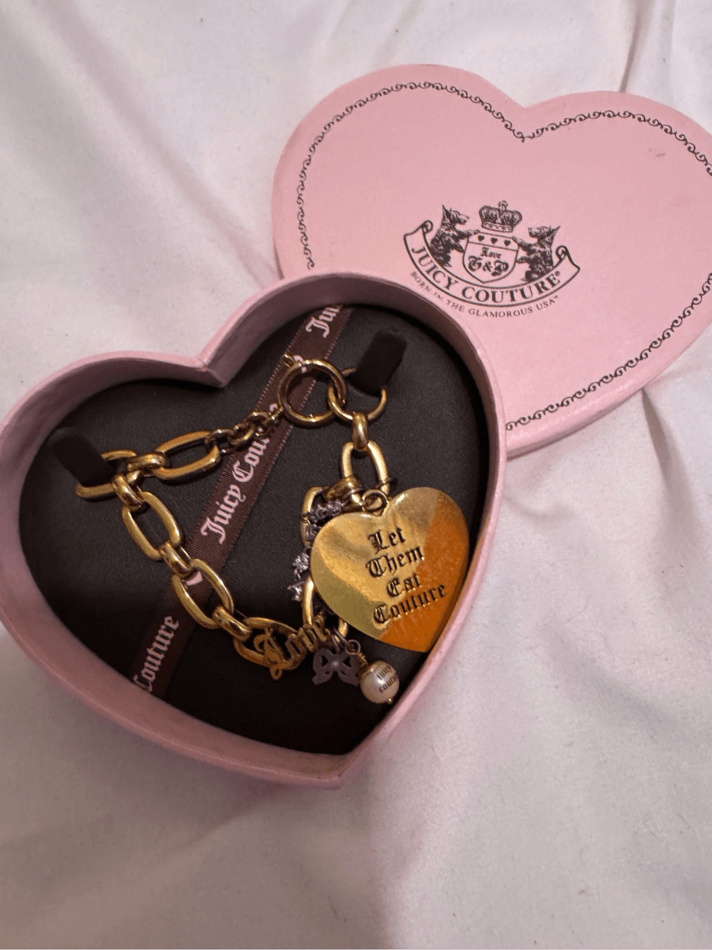 Bundle set VintGe juicy couture let them eat couture charm necklace bracelet