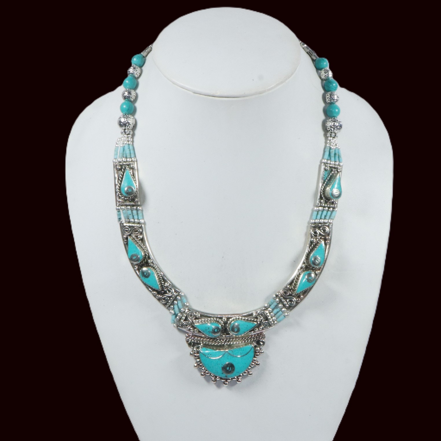 Turquoise necklace Tibetan Turquoise Royal Necklace Boho women’s jewellery