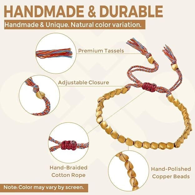 ONE Buddha & Karma Tibetan Copper Beads Bracelet – Energy Healing for Strength