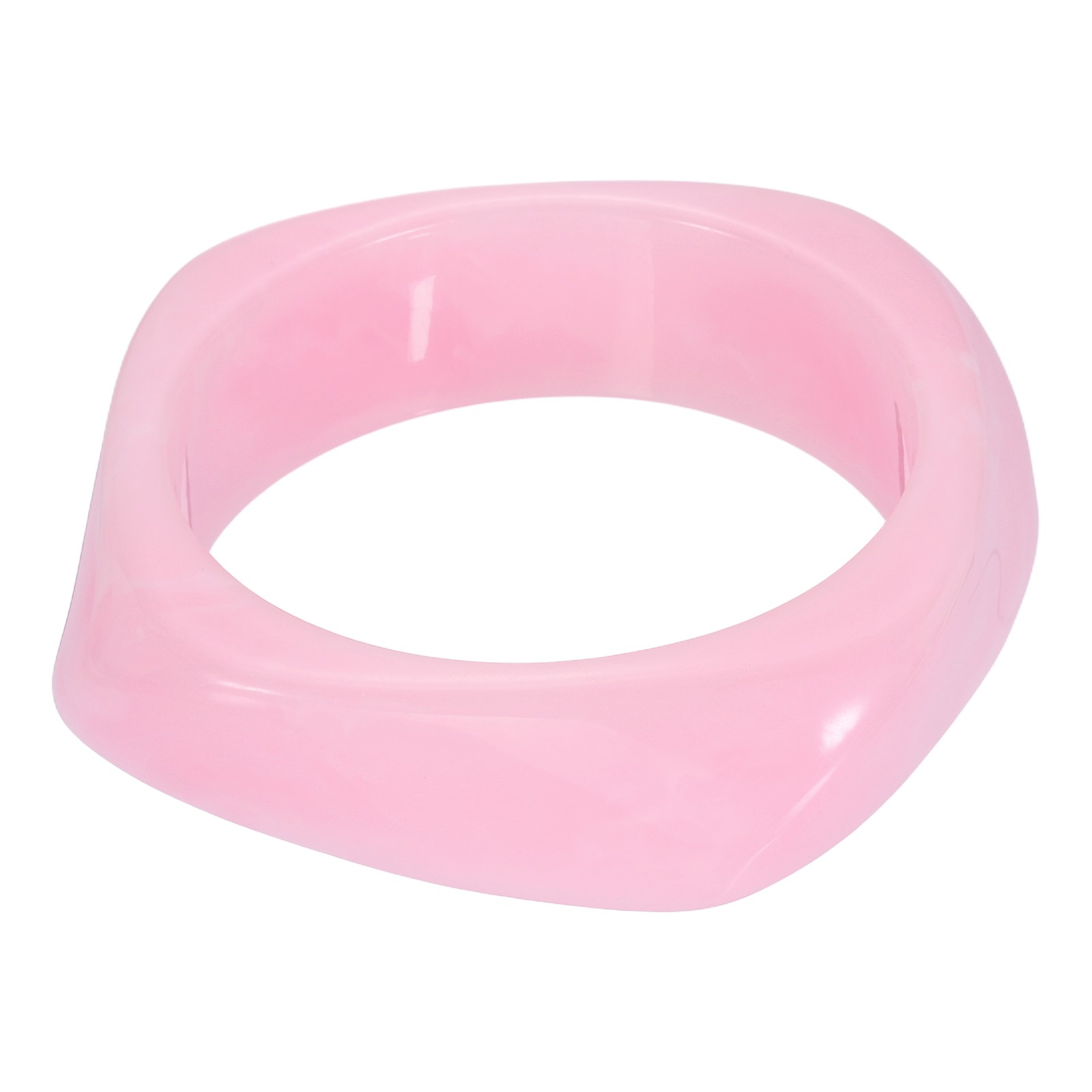 Chunky Acrylic Resin Bangle Geometric Chunky Bracelet for Women, Pink