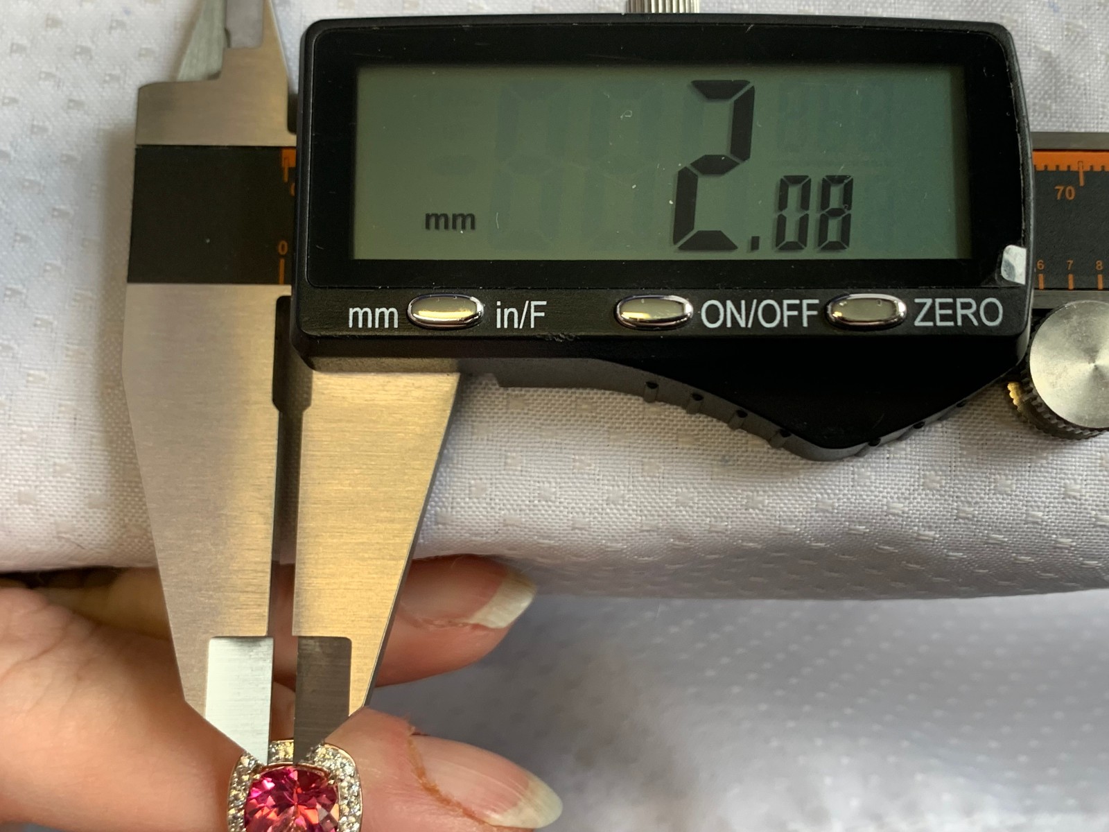 10K Rose Gold Ring 2.58g Fine Jewelry Size 8 Band Pink & Clear Color *READ*