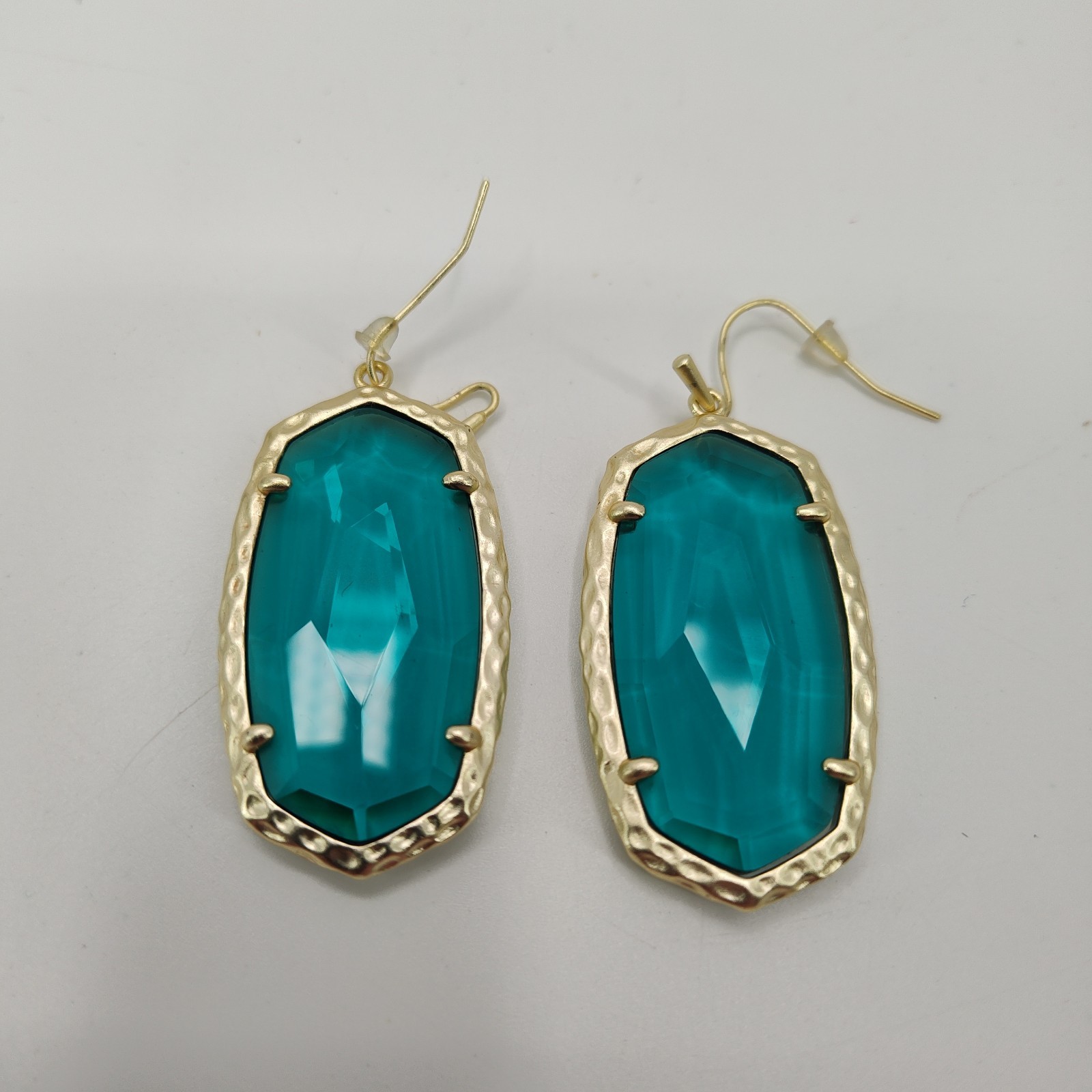 Kendra Scott Dangle Drop Earrings In Blue Illusion/Gold w/ Original Branded Bag
