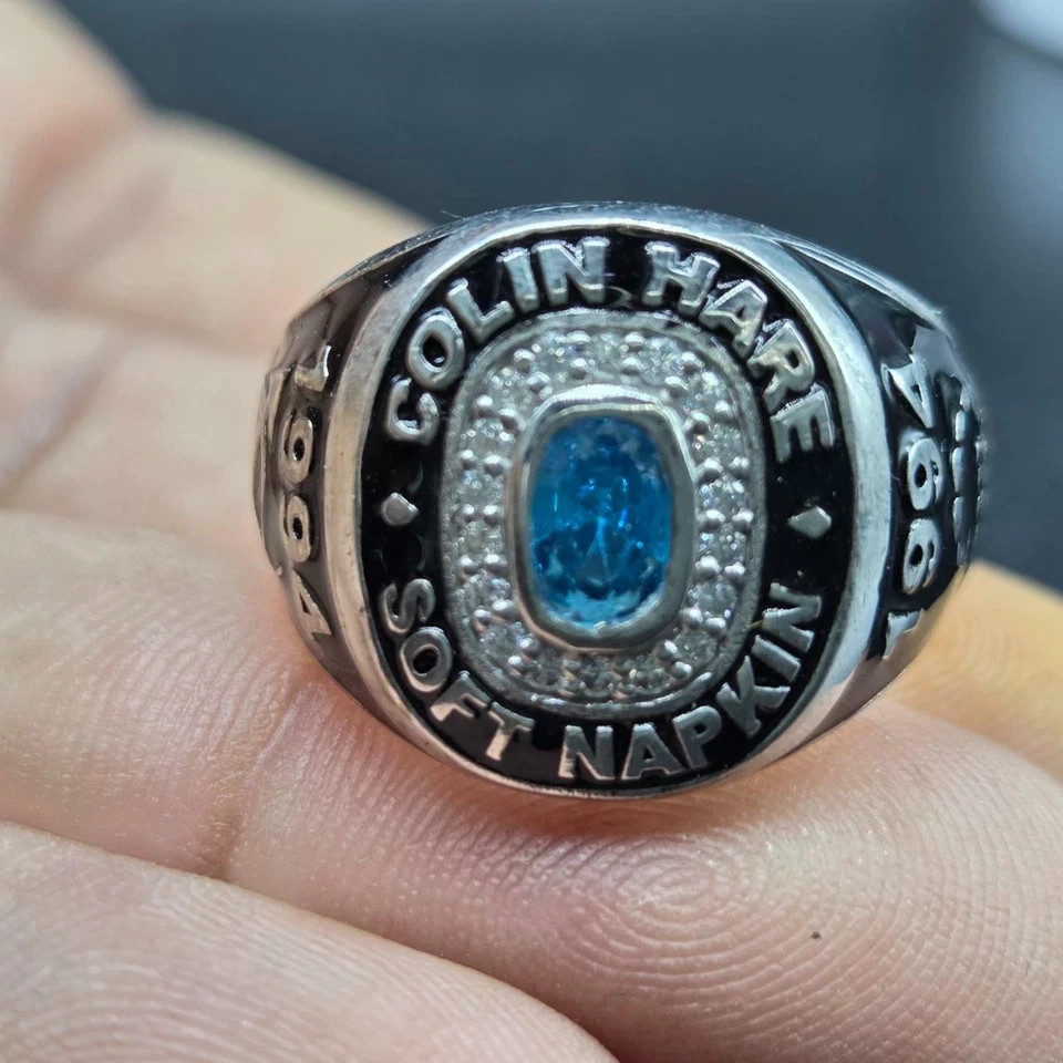 Customized Men’s High School College Class Ring For All New Year Gift 925 Silver