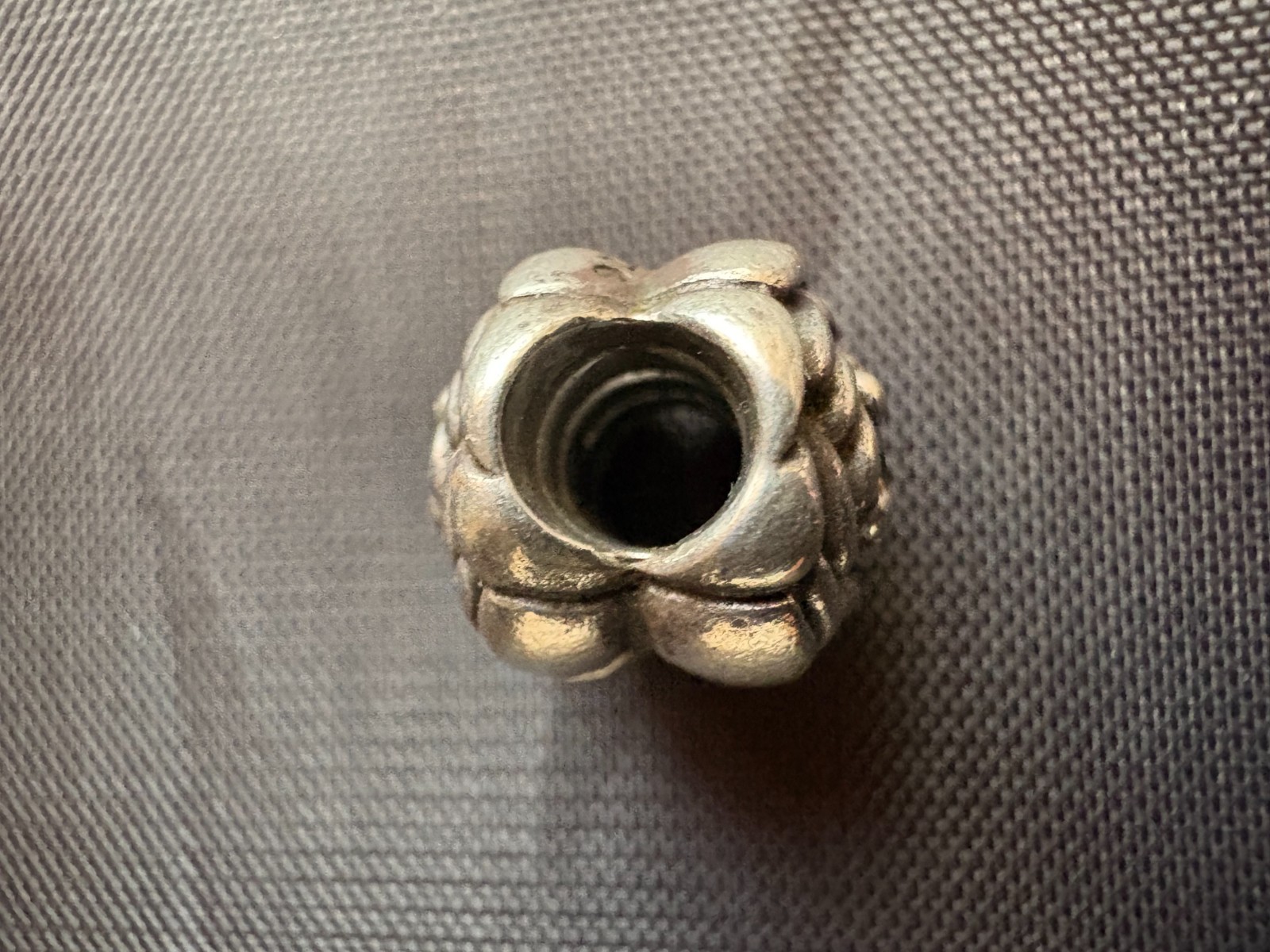 Pandora 925 ALE Sterling Silver Blooming Rose Champagne CZ Bead Charm