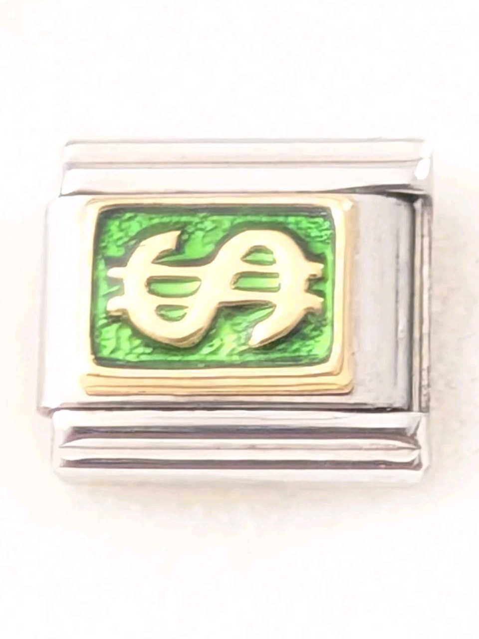 Authentic Zoppini Dollar Sign Symbol Italian Charm Classic Link B105