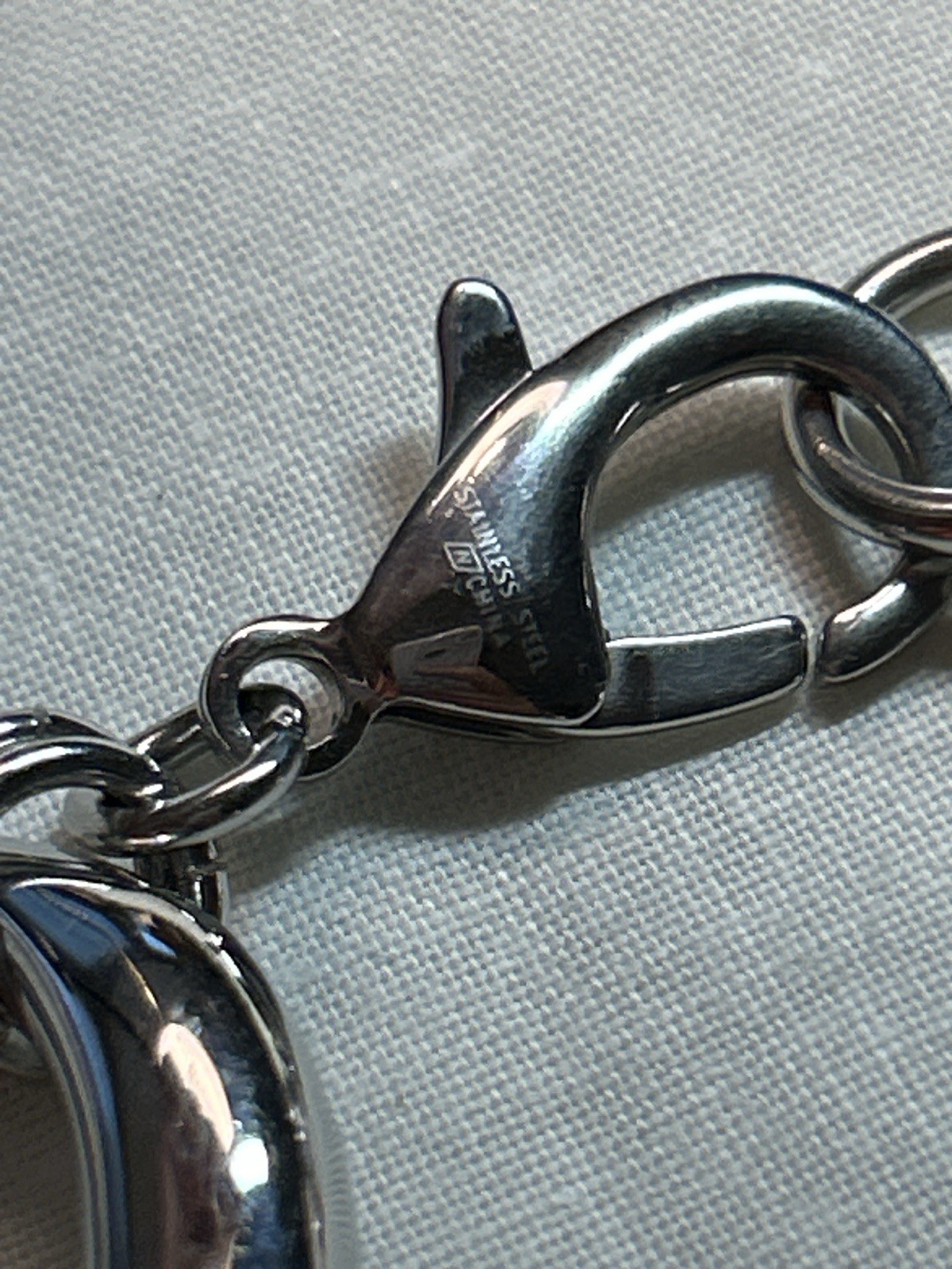 Chunky Stainless Steel Oval Link Bracelet Reversible Adjustable 7–8.5”