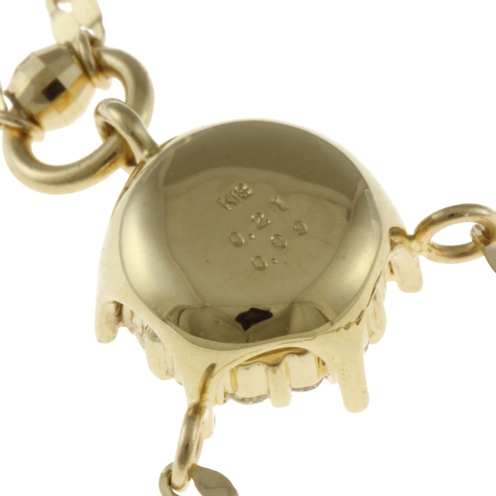 new Necklace K18 yellow gold diamond 0.21ct diamond 0.09ct