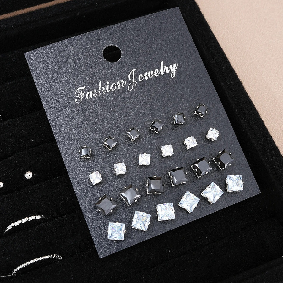 51pcs Silver Color Jewelry Set – Butterfly & Heart Style Fashion Accessories