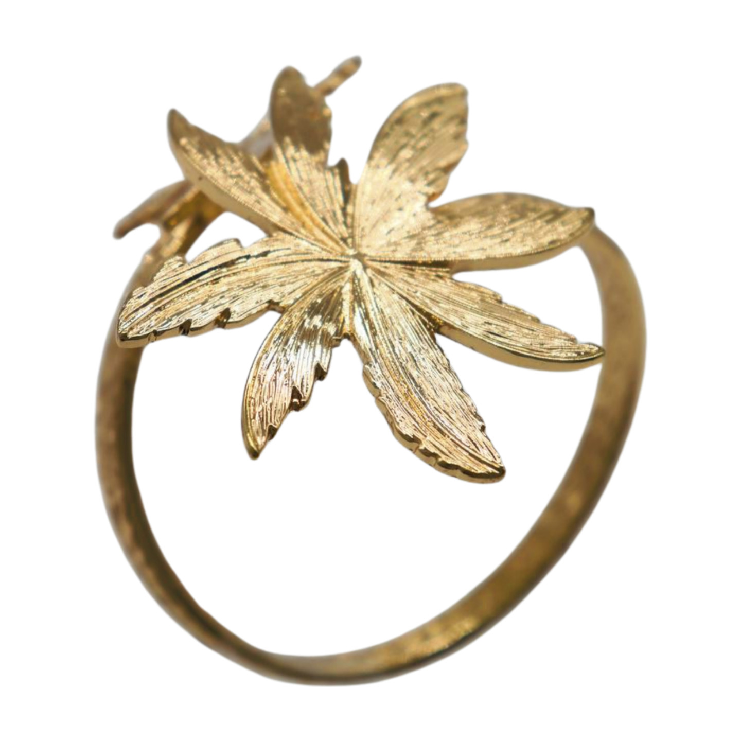 Women Wrist / Arm Cuff Bracelet Gold Metal Flowers Wrap Around Cute Accessory