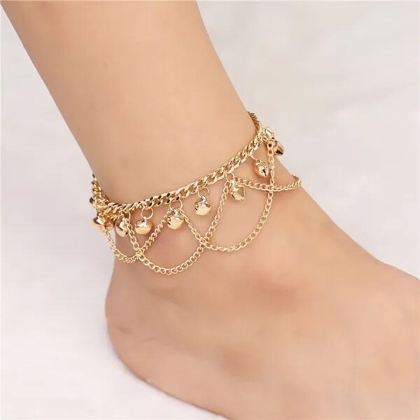 Women’s Fashion Jewelry Bohemian Gold Tassel Anklet Bracelet 1-266
