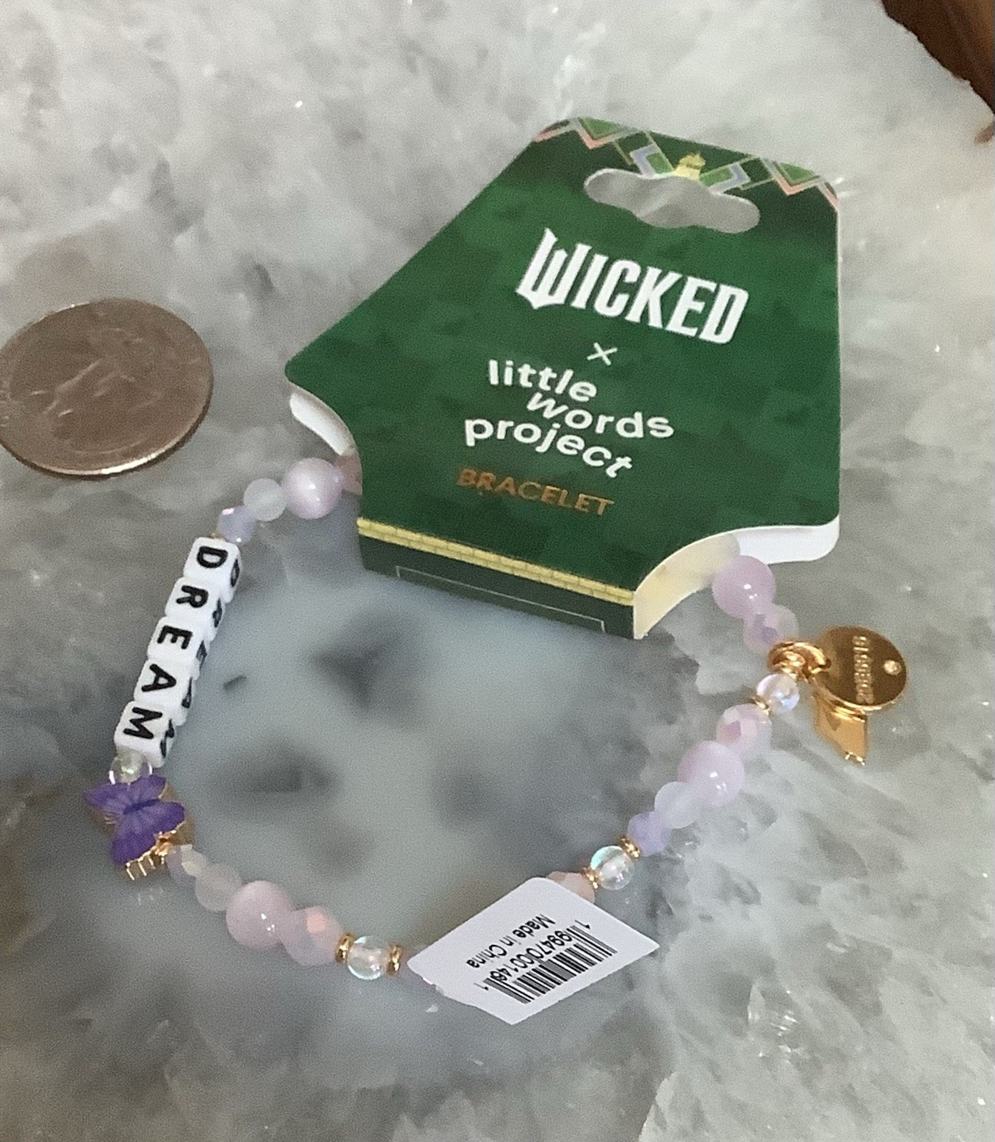 Wicked x Little Words Project “DREAM” Beaded Bracelet Size M/L, NWT