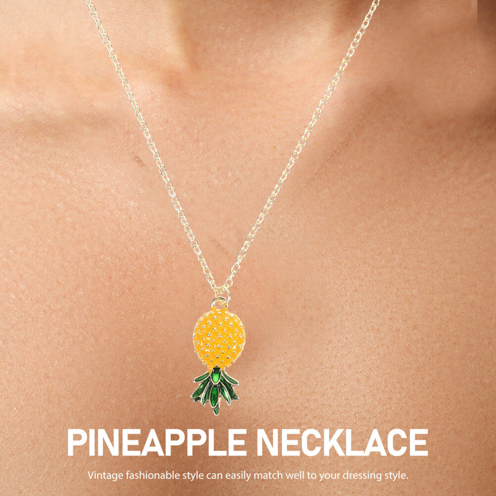 Pineapple Earrings for Women Upside down Jewelry Necklace Collection Travel