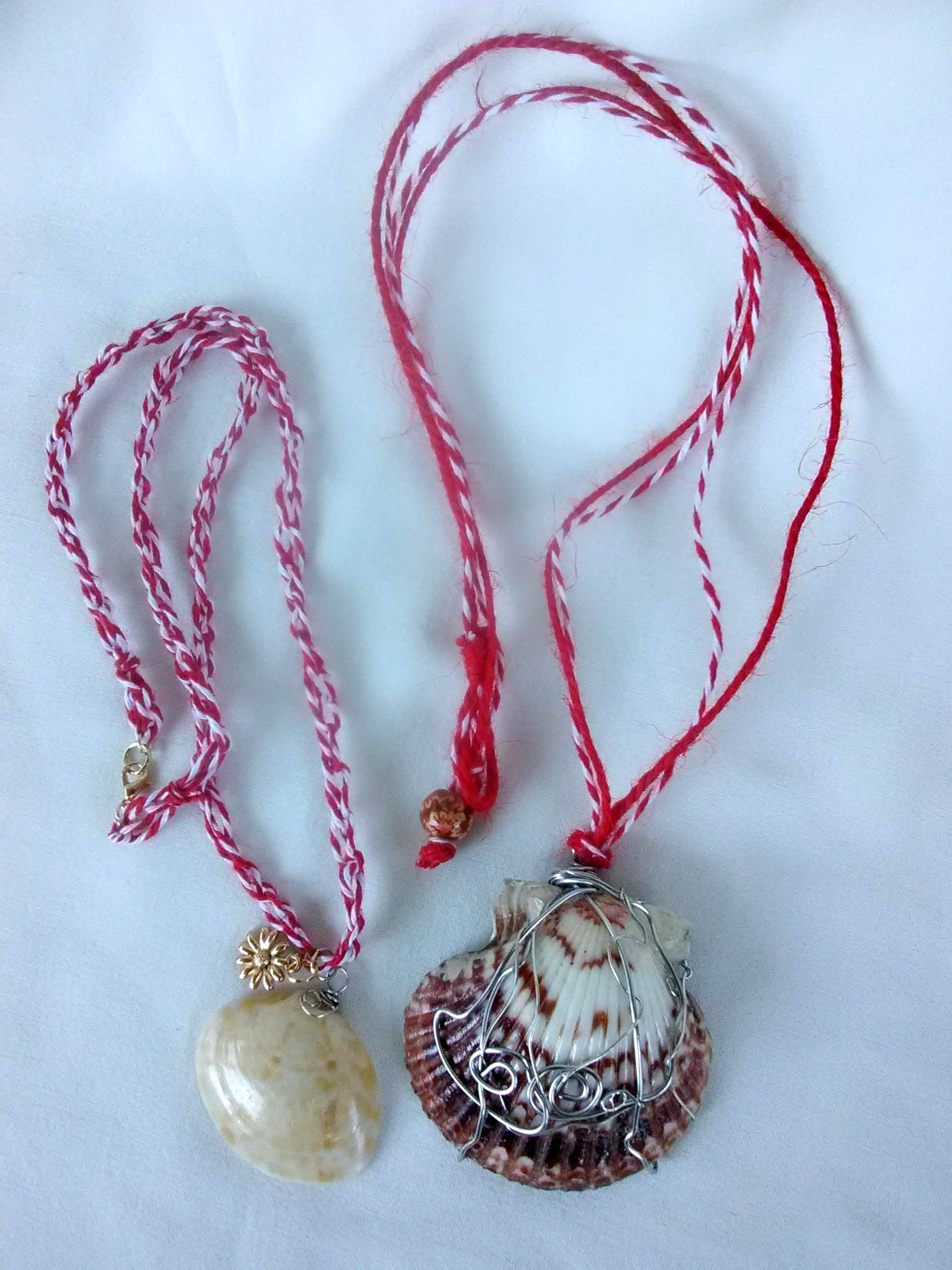 2 Lot Seashell Beach Mermaid Boho Necklace 22/28″ US Seller Gift New